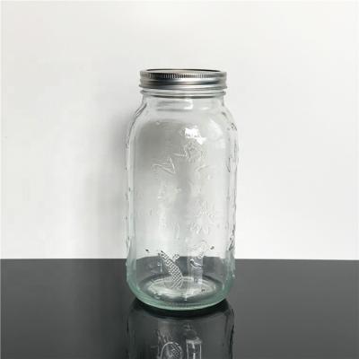 China Wide Mouth Freshness Preservation Mason Jar 64 oz - 1/2 gallon - 1900ml for sale