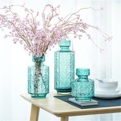 China European Modern Glass Vase Flower Vase Flower Arrangement Flower Vase Dining Table Decorative Centerpiece for sale