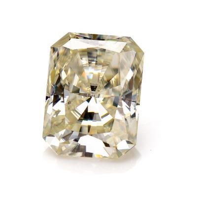 China Fire Holycome 8*10mm moissanite VVS1 yellow radiant loose diamond color play or gemstone for sale