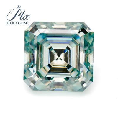 China Game or Fire Holycome 4*4mm VVS1 Asscher Blue Color Good Quality Reduced Loose Fine Jewelry Gemstone Moissanite Factory Wholesale Price for sale