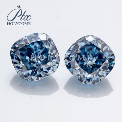 China 2021 HOT SALE color game or fire ROYAL blue color ICE CRUSHED moissanite 2.5*2.5MM beautiful CUT MOISSANITE OVAL SHAPE Wuzhou Holycome for sale