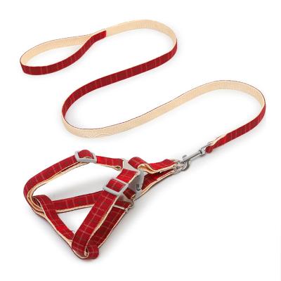 China Personalized Adjustable Pet Puppy 4 Colors Rope Dog Leash and Reversible Dog Harness Set for sale