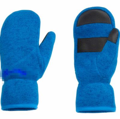 China waterproof winter kids  mittens outdoor gloves snow gloves mountain gloves blue color adults size polyester fabric for sale