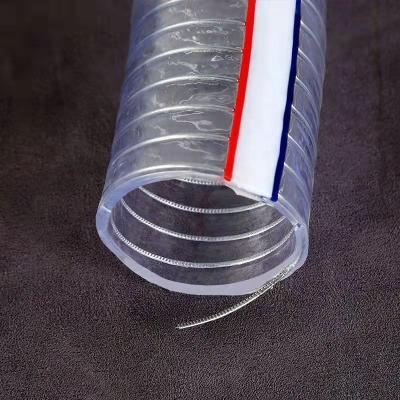 China Non-odor PVC Steel Wire Hose Flexible Food Grade PVC Hose In Smooth Surface for sale