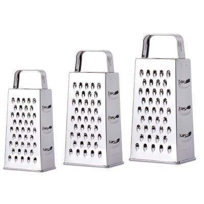 China Food Viable Single Side 4 Rotary Single Side Vegetable Grater Box Drum Garlic Cheese Garlic Grater And Garlic Cutter Mini Stainless Steel Kitchen for sale