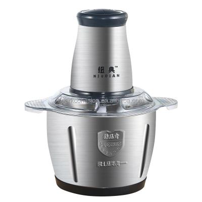 China Stainless Steel Electric Food Processor Chopper Automatic Mincing Machine Quiet Household Chopper 2 Speeds 2l 3l 4l 5l 10l for sale