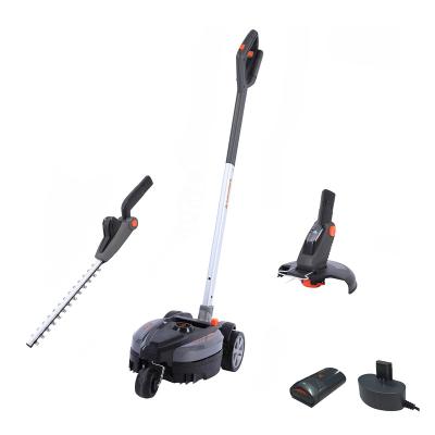 China Yard Force iFlex 12V Cordless Garden Set with 23cm Cordless Lawn Mower Hedge Trimmer Head and Grass Trimmer Head - LM F24BN for sale