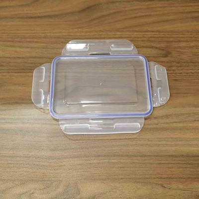 China Microwavable Food Storage Container With Lid Plastic 4 keys locked container for sale