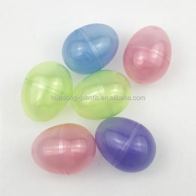 China Festival Decoration Customized Colorful Plastic Easter Egg Egg Ball Toy For Candy for sale