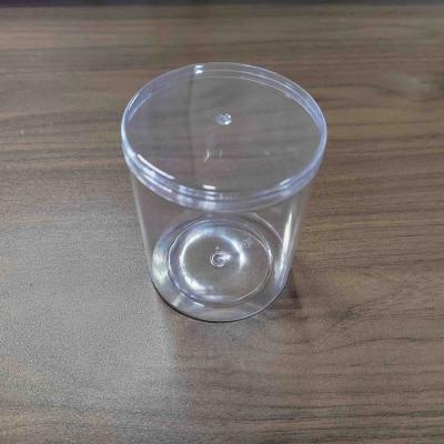 China Round Cylinder Clear Plastic Candy Box Recyclable With Lid for sale