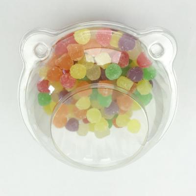 China Freshness Preservation Food Storage Bear Shape Plastic Clear Plastic Container For Candy/Cake OEM for sale