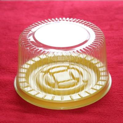 China Disposable Small PET/PS Cake Box With Clear Lids At Low Price for sale