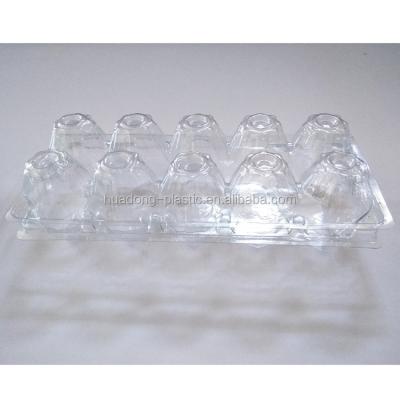 China Wholesale Transparent Clear Disposable Plastic Clamshell Plastic Tray 12 Quail Eggs Food Packaging Tray for sale