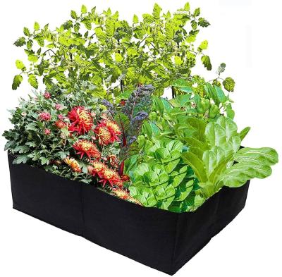 China Eco-Friendly High Quality Wholesale Square Felt Fabric Potted Plant Grow Bags Garden Grow Bags for sale