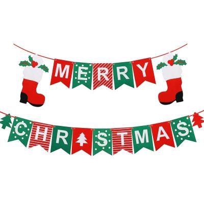 China Eco - Friendly Customizable Banner Felt Banner Wall Banner Christmas Decorations Bunting for sale