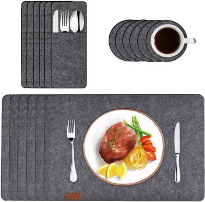 China Sustainable Factory Wholesale Manufacturers Felt Place Mat Christmas Dining Mat for sale