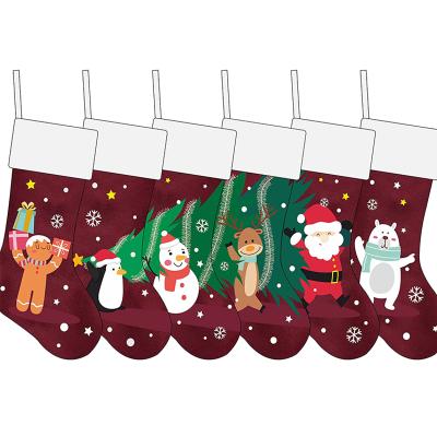 China Christamas Home Decor Christmas Home Stocking Holder Sublimation Heavy Christmas Stocking Holder for sale