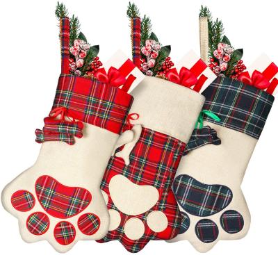 China Christamas Home Decoration Pet Claw Plaid Wall Hanging Storage Decoration Christmas for sale