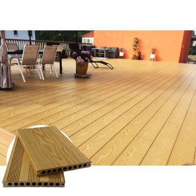 Κίνα 38% HDPE η σύσταση κοίλο σύνθετο Decking επιβιβάζεται στο εξαιρετικά φυσικό χρώμα προς πώληση