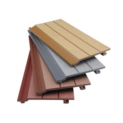 China Innocuous Wood Exterior Cladding Panels Anti UV No Crack Light Grey for sale