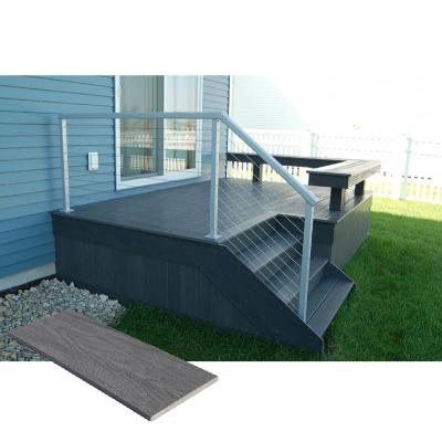 China Ajuste el 12ft compuesto inofensivo Grey Fireproof Antisepsis TH05 del Decking de la fibra de madera en venta