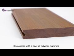 Easy Installing 138x23mm Capped Composite Wood Decking Dark Teak