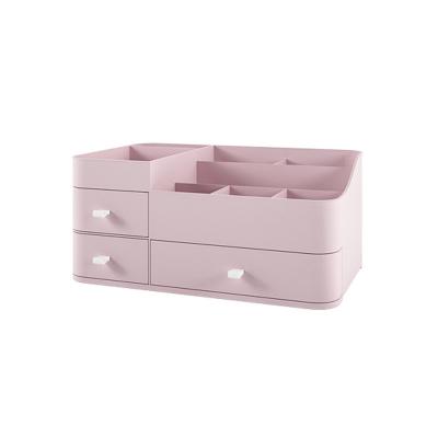 China Dormitory home office pp rack drawer skin care products storage plastic box simple finishing cosmetic storage box for sale