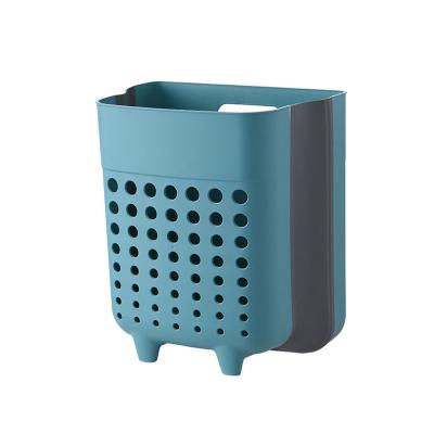 China PP Household Clothes Punch Wall Hanging Toilet Laundry Basket Foldable Storage Dirty Hamper Free Dirty Laundry Hamper for sale