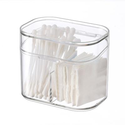 China Multifunctional PET Dust Cover Multi-size Transparent Cotton Pads Cosmetic Storage Box for sale