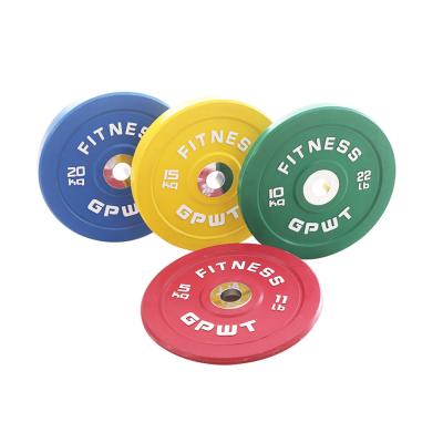 China Universal CPU Weight Plates Set With Hard Hub Bumper Plates Weightlifting Barbell Gym Weight Plate for sale