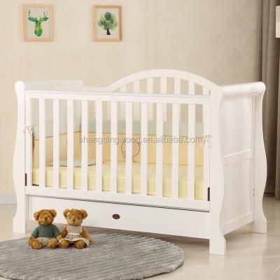 China Hot Selling High Quality Solid Wood Multifunctional Hutch/Crib Baby Crib Wooden Hutch for sale