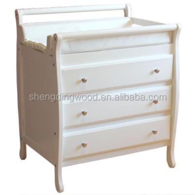 China New BABY CRADLE 3 Chest of Solid Wood Drawers with Changing Table for sale