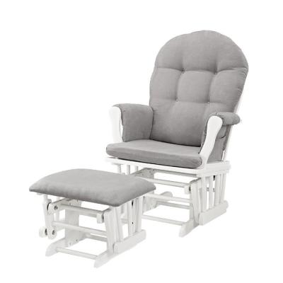 China Comfortable with Ottoman Moms Nursery Baby Glider Rocking Chair for sale