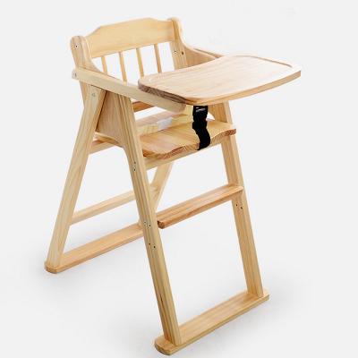 China Safety Comfortable Baby Dining Chair Baby Solid Wood Folding Dining Chair for sale