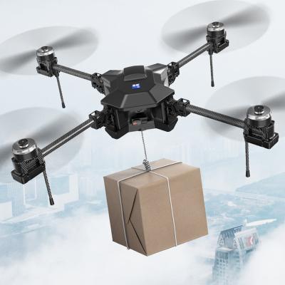 China Payload UAV 10KG/10KM/30 minutes/ Night Lighting And Dual Bottom Hooks Thrower Drone Delivery for sale