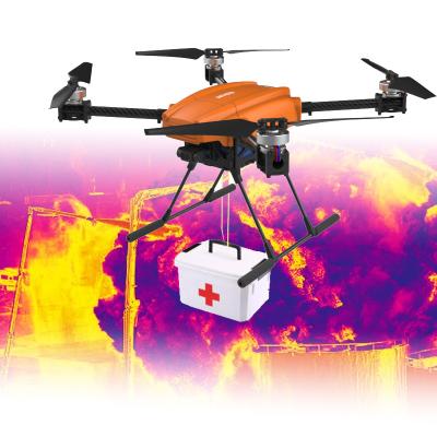 China Professionele politiedrones voor brandbestrijding en redding Uav met thermische camera en draadloze lading Te koop