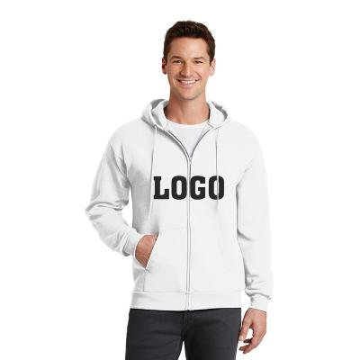 China Men's Anti-Wrinkle Zipper Casual Hoodies Blank Logo Custom Long Sleeve Pocket Drawstring Sweatshirt for sale