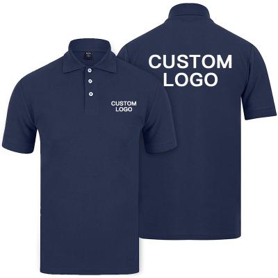 China Anti-Wrinkle Custom Logo Mens Golf Polo Solid Big Men And Performance Big Stretch Solid Short Sleeve Polo Shirt for sale