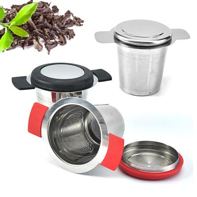 China Viable Cup With Mesh Infuser Stainless Steel Mesh Tea Ball Tea Infuser Strainer Filters Tea Gap Diffuser For Loose for sale