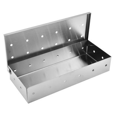 China Outdoor Heat Resistance Stainless Steel BBQ Tools Smoke Generator BBQ Grill Box Charcoal Smoker Box for sale