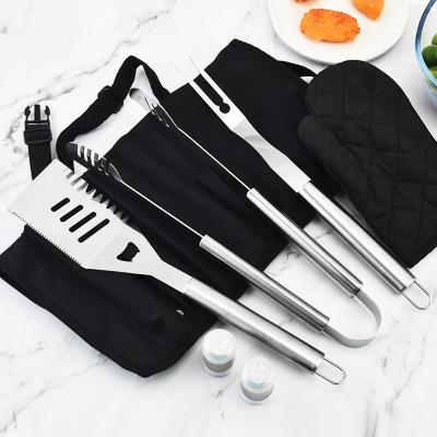 China Stainless Steel Factory Wholesale Stainless Steel Grill Set Outdoor BBQ Tool Kit Portable Oxford Bag for sale