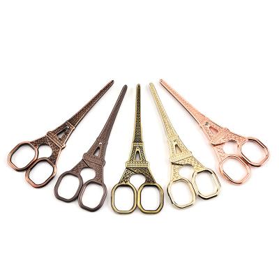 China To cut the Paris iron high-grade romantic tower cut Eiffel Tower retro gold-plated scissors for sale