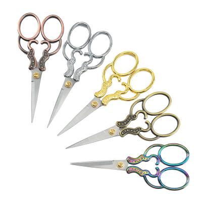 China Creative Retro Embroidery Scissors Stainless Steel Retro Crane Shaped Scissors For Tailor Sewing for sale