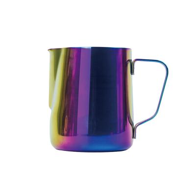 China Sustainable Milk Jug Bartender Frothing Pitcher Colorful Milk Coffee Plating for sale