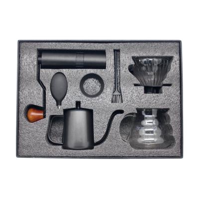 China Sustainable direct maker custom pour over stainless steel portable v60 coffee set for sale