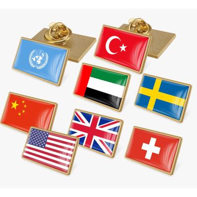 China Chinese Wholesale Lapel Pin Supplies Country Flag Pins National Lapel Pins For Each Of The Countries for sale