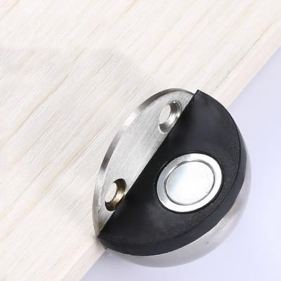 China Protect Your Door From Damage Innovative Door Stopper Round Stainless Steel Door Stopper for sale