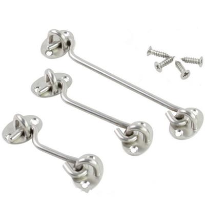 China Silver Polish Connection Function Factory Hotel Hardware Door Hook Stainless Steel Metal Window Hook For Sale for sale