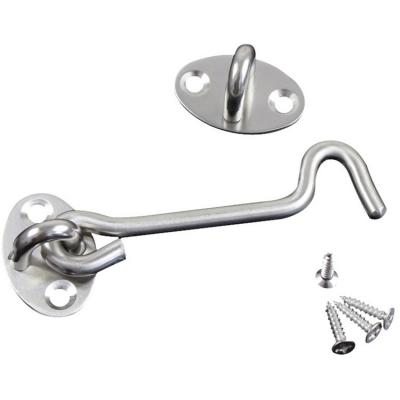 China Connection Function Factory Direct Selling Silver 75*6*5mm Door Window Accessories Stainless Steel Window Hook for sale