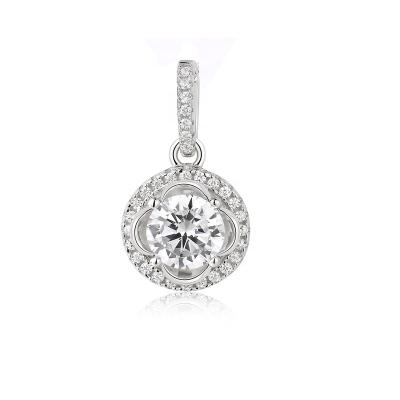 China 2021 Fashion Popular Wholesale Women's Sterling Silver Necklace Pendant Brand TCC CZ Pendant for sale